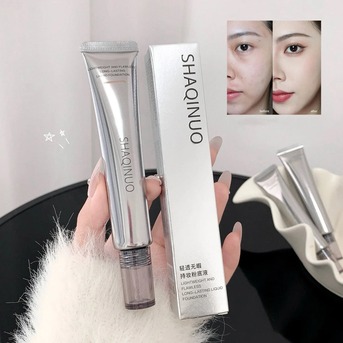 ZYXUAQIR Water-Plumping Liquid Foundation Primer 30g