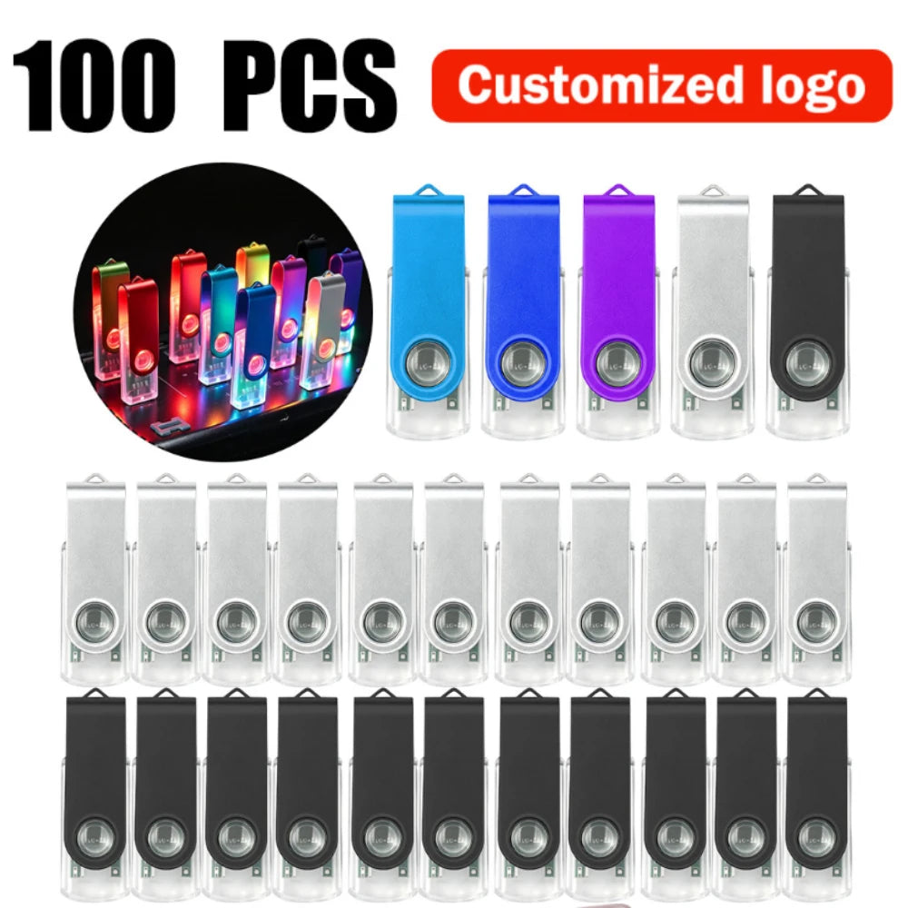 100-Pack USB 2.0 Flash Drives Bulk | Free Custom Logo 1–64GB Bulk USB Flash Drives PRIMED