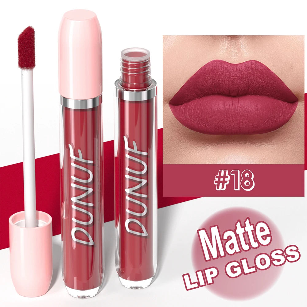 Velvet Matte Liquid Lip Gloss 25 Colors – Waterproof & Long-Lasting