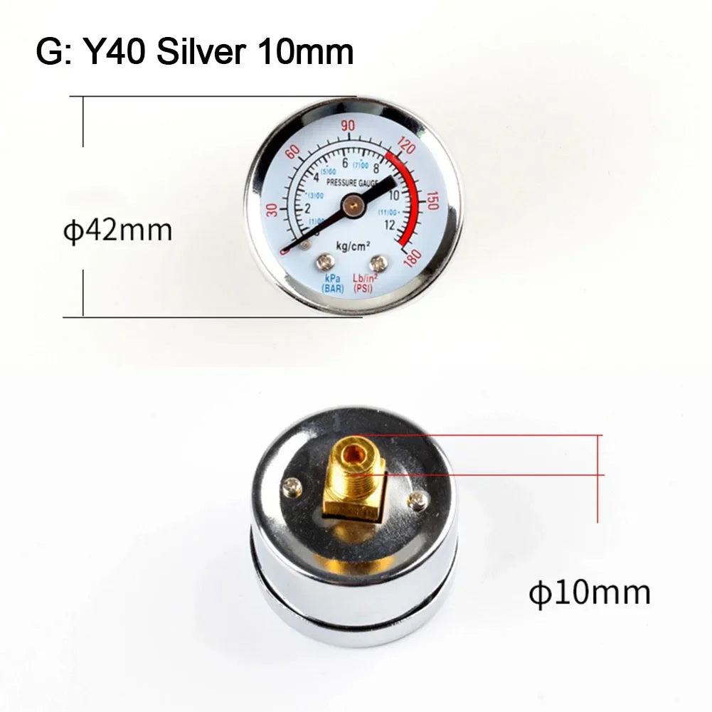 Y40/Y50 Pressure Gauge 0–180 PSI | Air, Gas, Water & Fuel