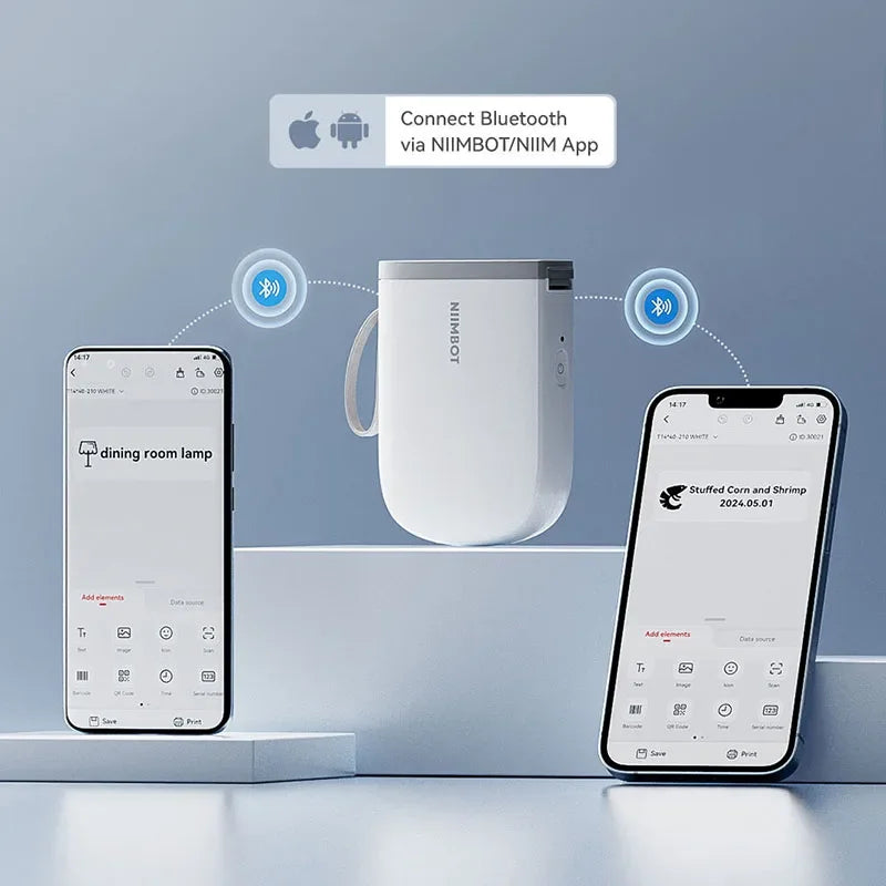 NIIMBOT D11H Mini Bluetooth Label Maker 300DPI Thermal Printer Thermal Label Printer PRIMED