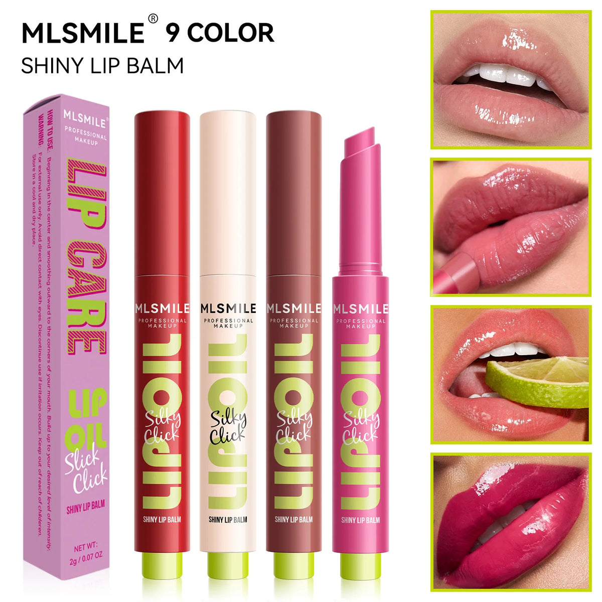 MLSMILE Jelly Mirror Lipstick Pen – Hydrating Lip Gloss Tint Lip Gloss Lipstick PRIMED