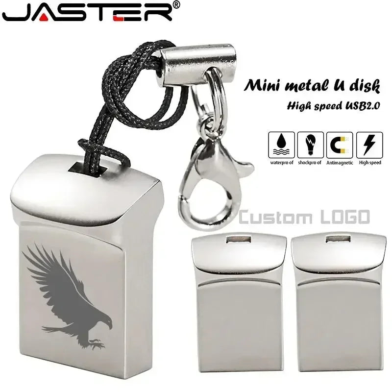 JASTER Mini Metal USB Flash Drive 32GB 64GB | Waterproof USB Flash Drive PRIMED