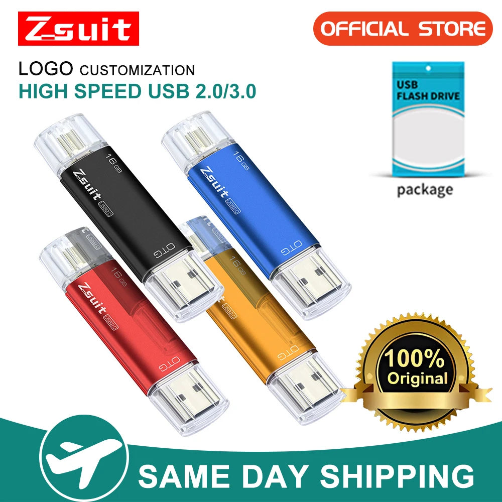 Z-Suit 2-in-1 Type-C & USB 3.0 Metal Flash Drive 128GB