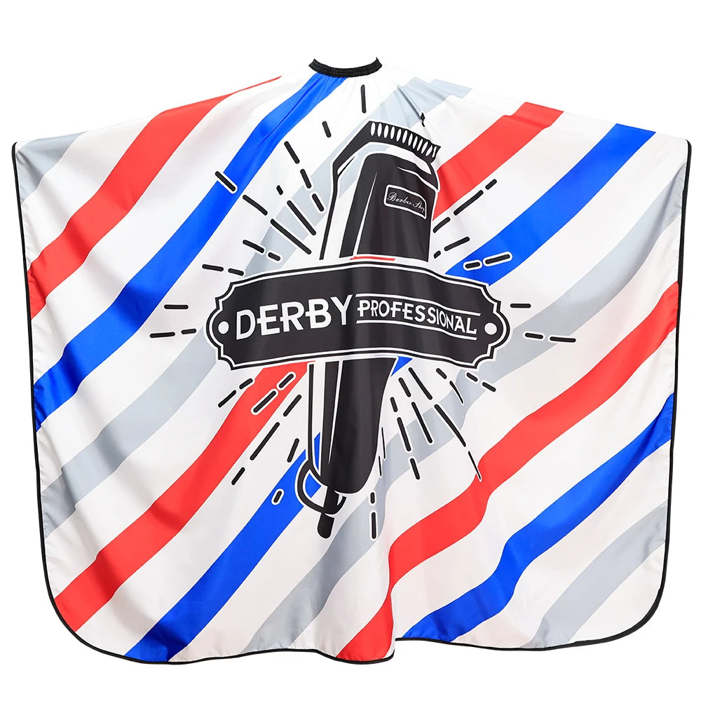 Waterproof Anti-Static Barber Cape – Black Salon Haircut Gown