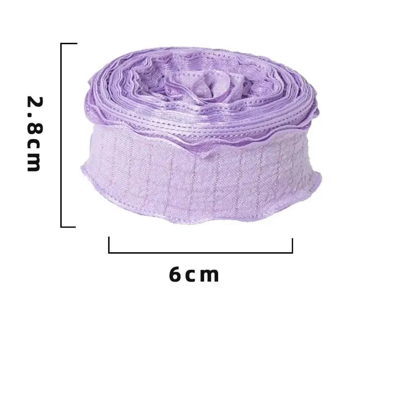 10 Yards Fishtail Wave Edge Pleated Chiffon Ribbon 2.5cm
