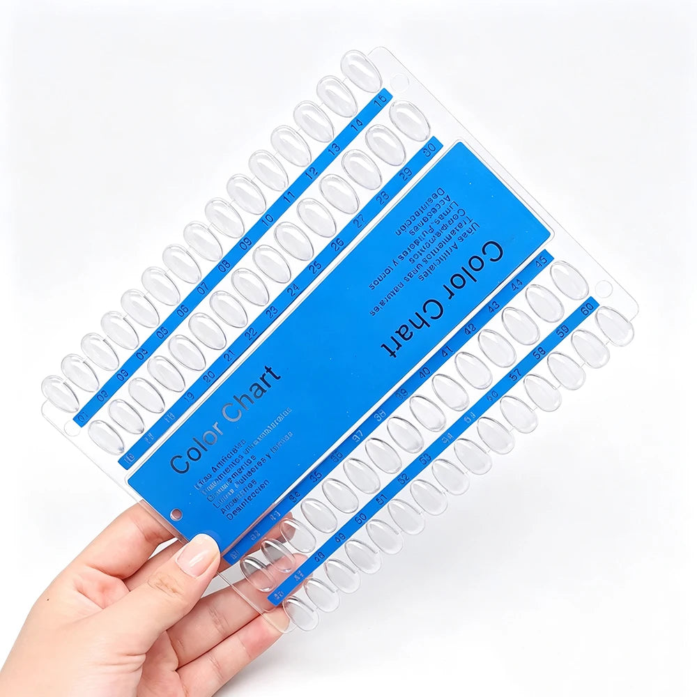60-Tip Nail Art Color Display Card | Polish Swatch Board