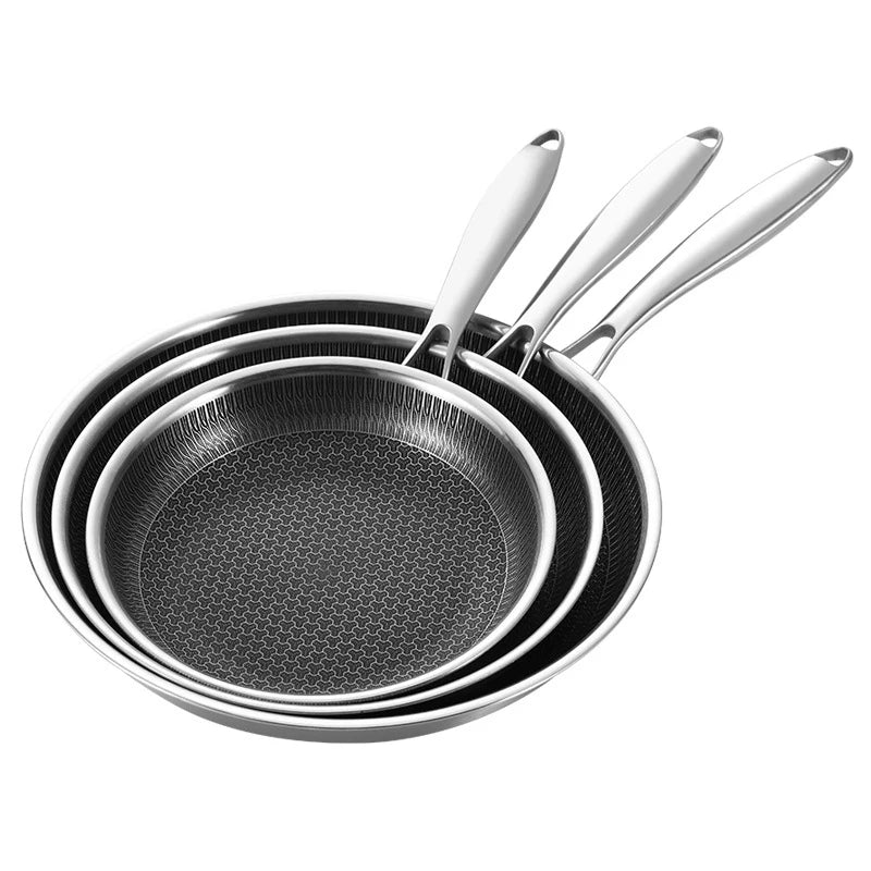 LMETJMA Nonstick Stainless Steel Frying Pan – PFOA Free Skillet Nonstick Frying Pan PRIMED