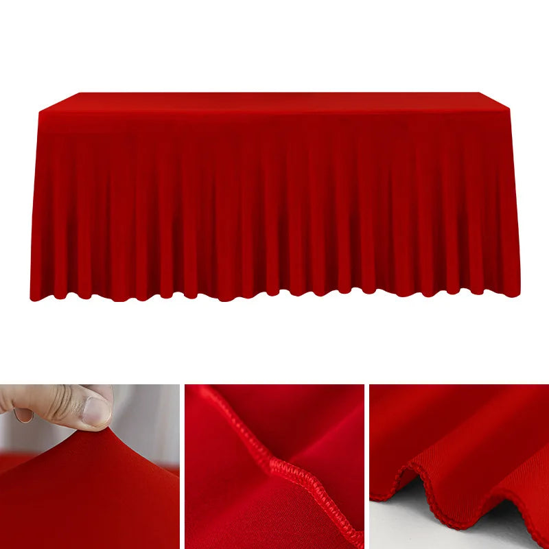 Spandex Rectangle Tablecloth – Waterproof & Washable Table Cover