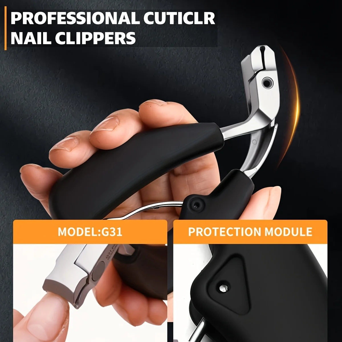 Stainless Steel Nail Clipper – Thick Toenail & Fingernail Cutter
