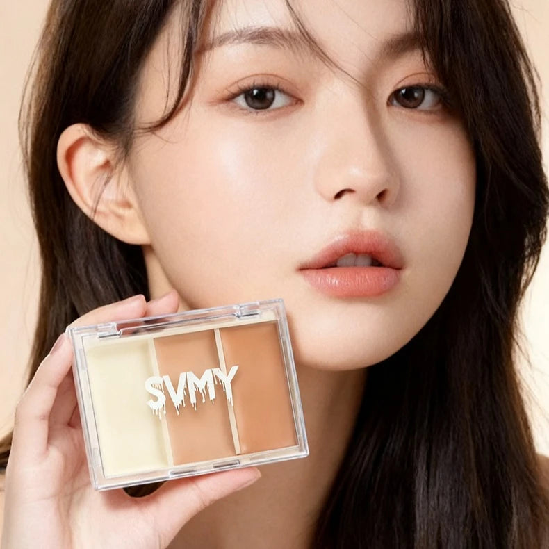 Tri-Color Cream Concealer – Full Coverage, Oil Control