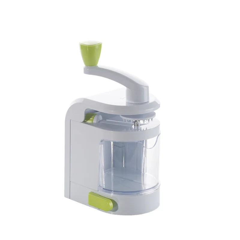 LMETJMA 4-in-1 Vegetable Spiralizer | Rotating Blade Slicer Vegetable Spiralizer PRIMED green