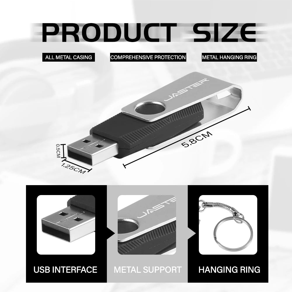 JASTER 128GB Trapezoid USB Flash Drive | Free Custom Logo USB Flash Drive PRIMED