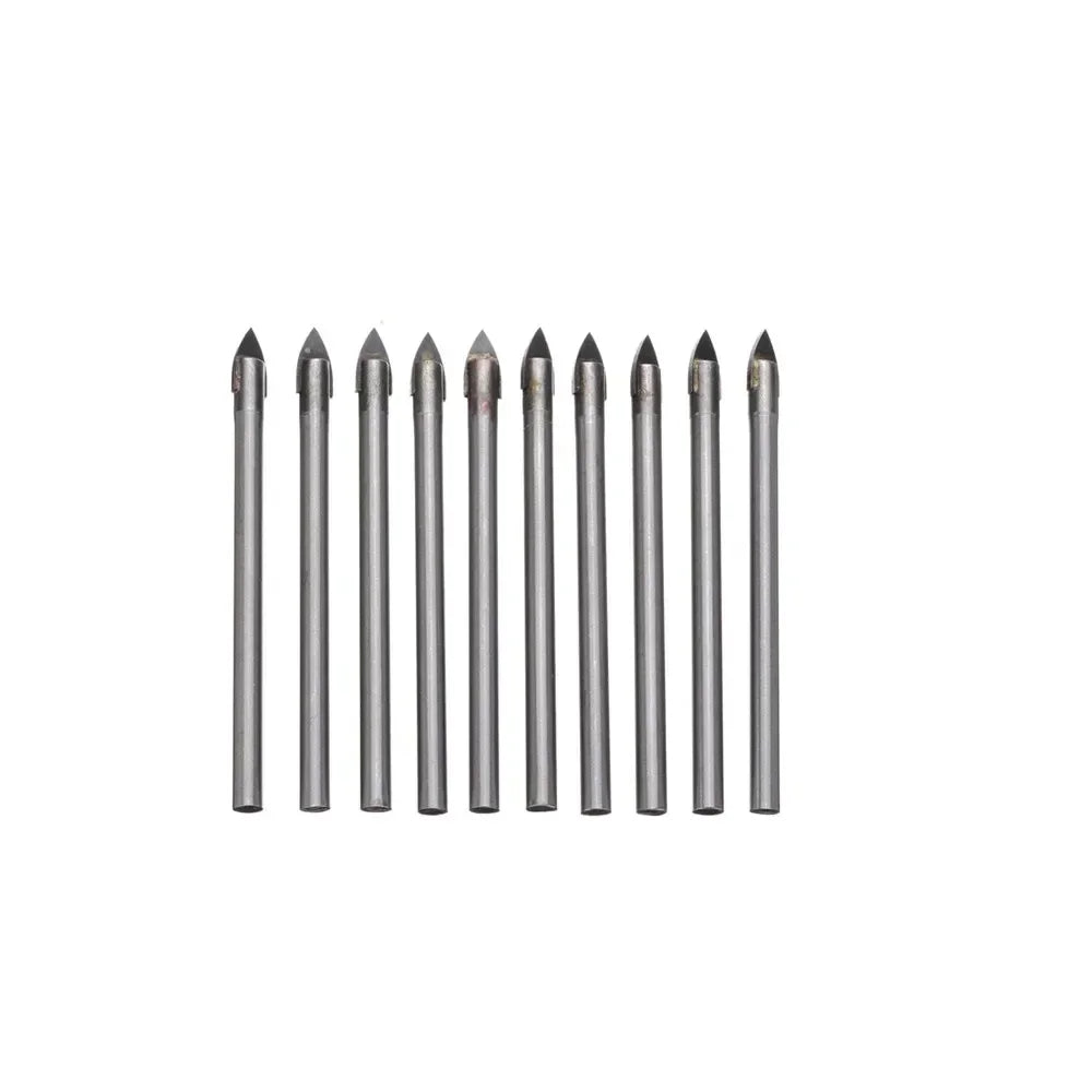 10-Pack 6mm Carbide Spear Tip Drill Bits – Glass & Tile Carbide Drill Bits PRIMED