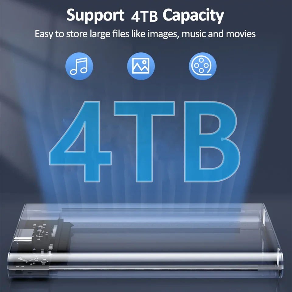 USB 3.0 & Type-C 2.5" SATA SSD/HDD Enclosure Tool-Free HDD Enclosure PRIMED