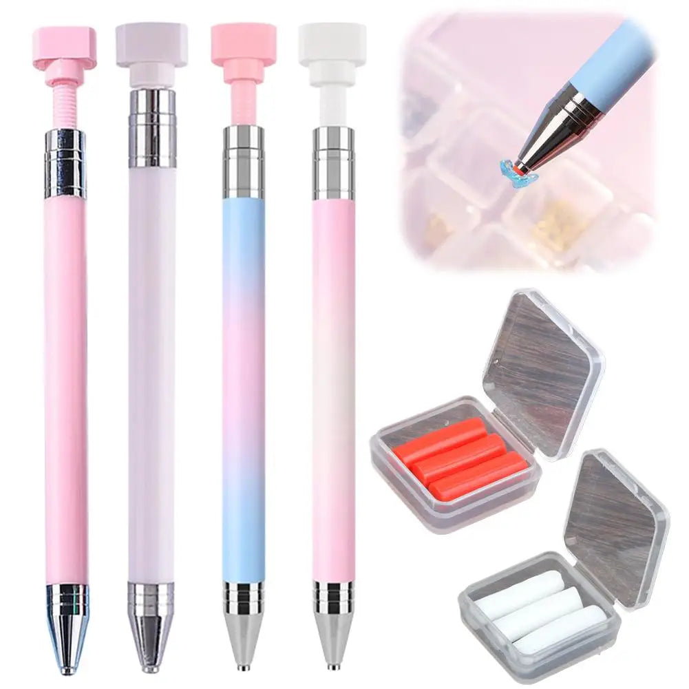 Macaron Gradient Diamond Painting Pen – Refillable Wax Drill Pen