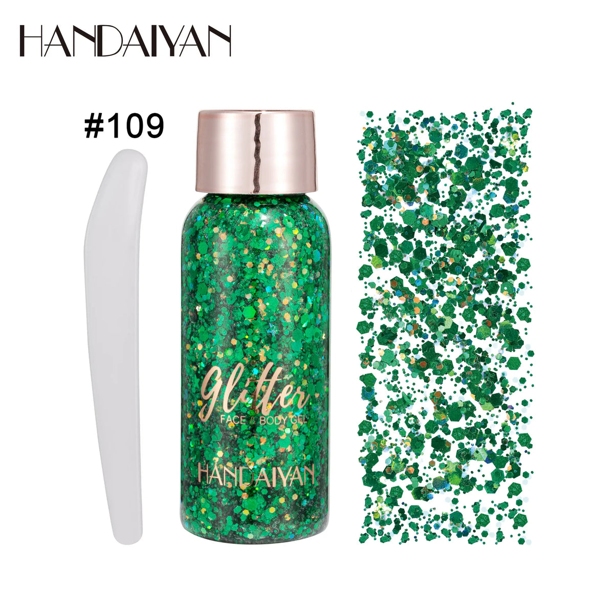 HANDAIYAN 9-Shade Glitter Gel for Face, Body, Hair & Nails Glitter Body Gel PRIMED 109 32g