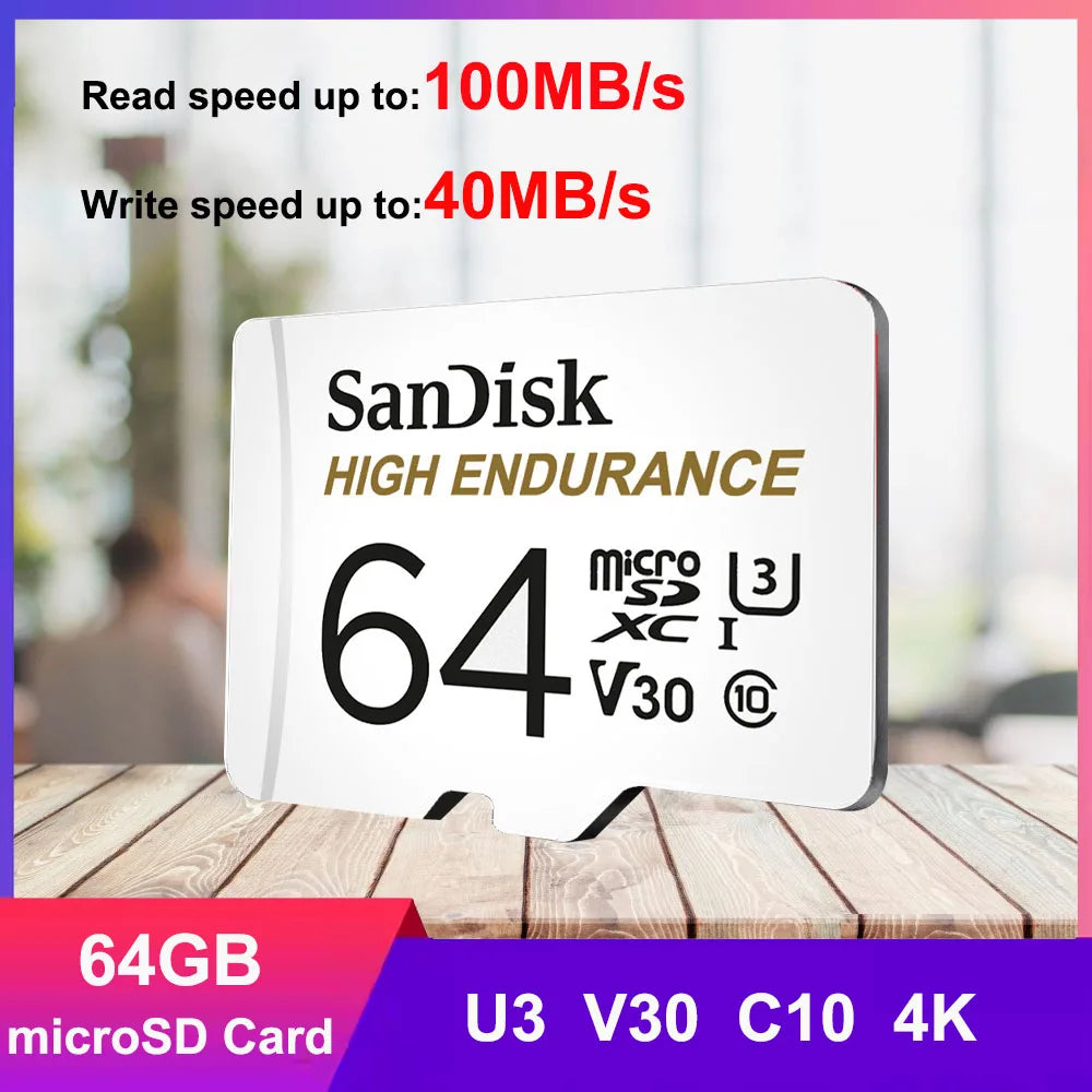 SanDisk High Endurance MicroSD 32–256GB | 4K DVR Camera Card MicroSD Memory Card PRIMED HIGH ENDURANCE-64GB