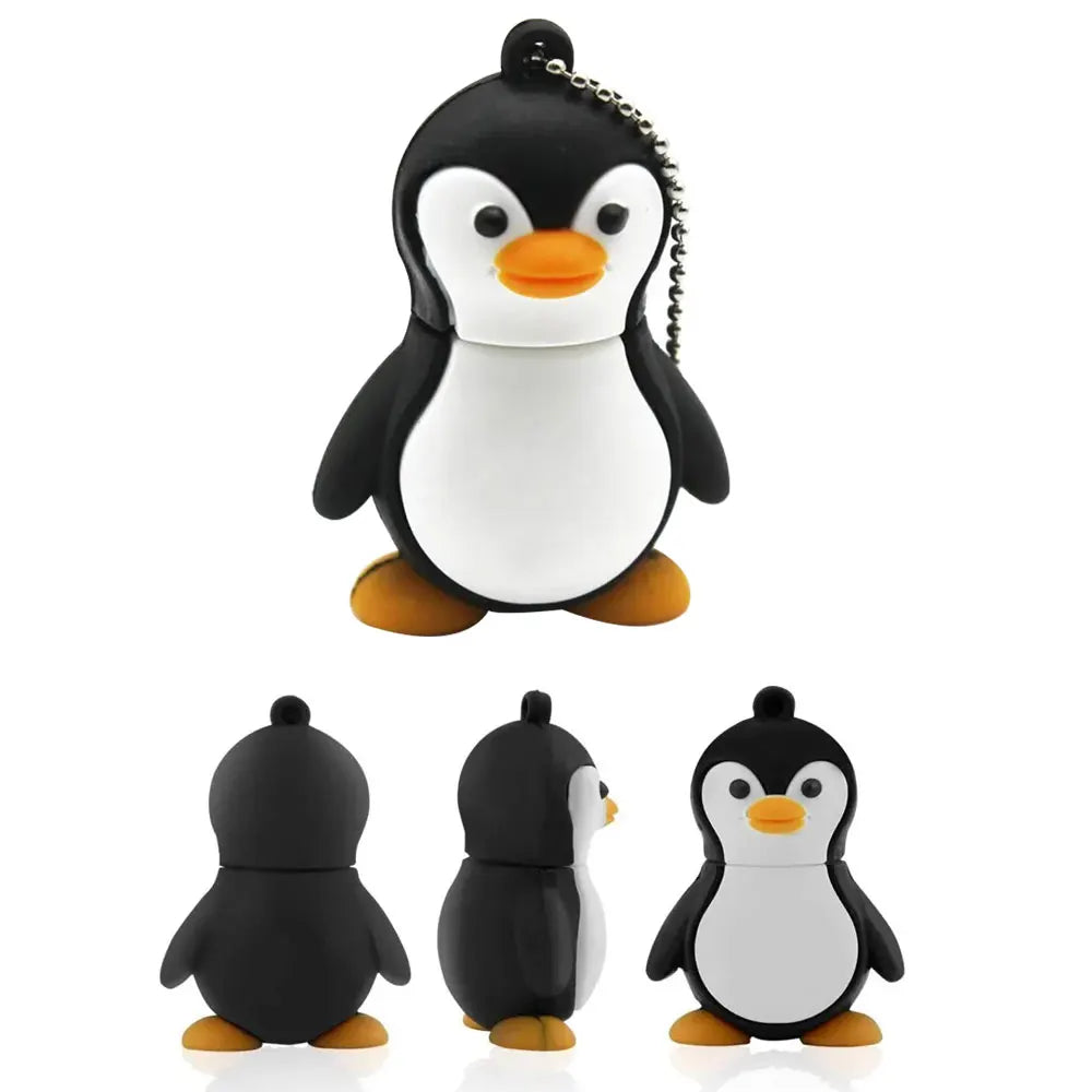 Penguin Cartoon USB Flash Drive 4GB–128GB | Keychain Gift USB Flash Drive PRIMED