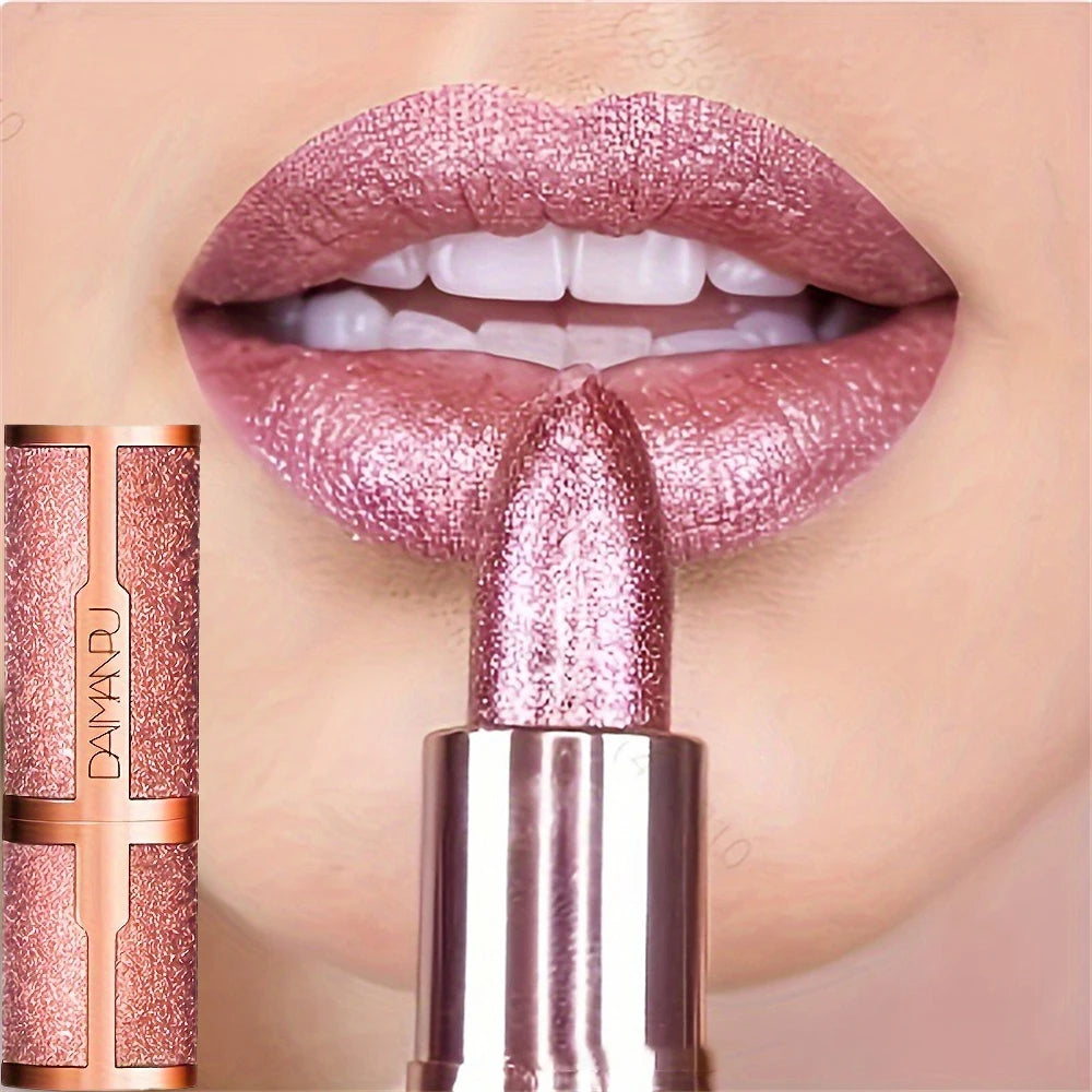 Rose Smoke Velvet Matte Shimmer Lipstick – Long-Lasting