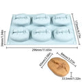6-Cell Nut Design Silicone Mousse & Chocolate Mold Silicone Baking Mold PRIMED A4