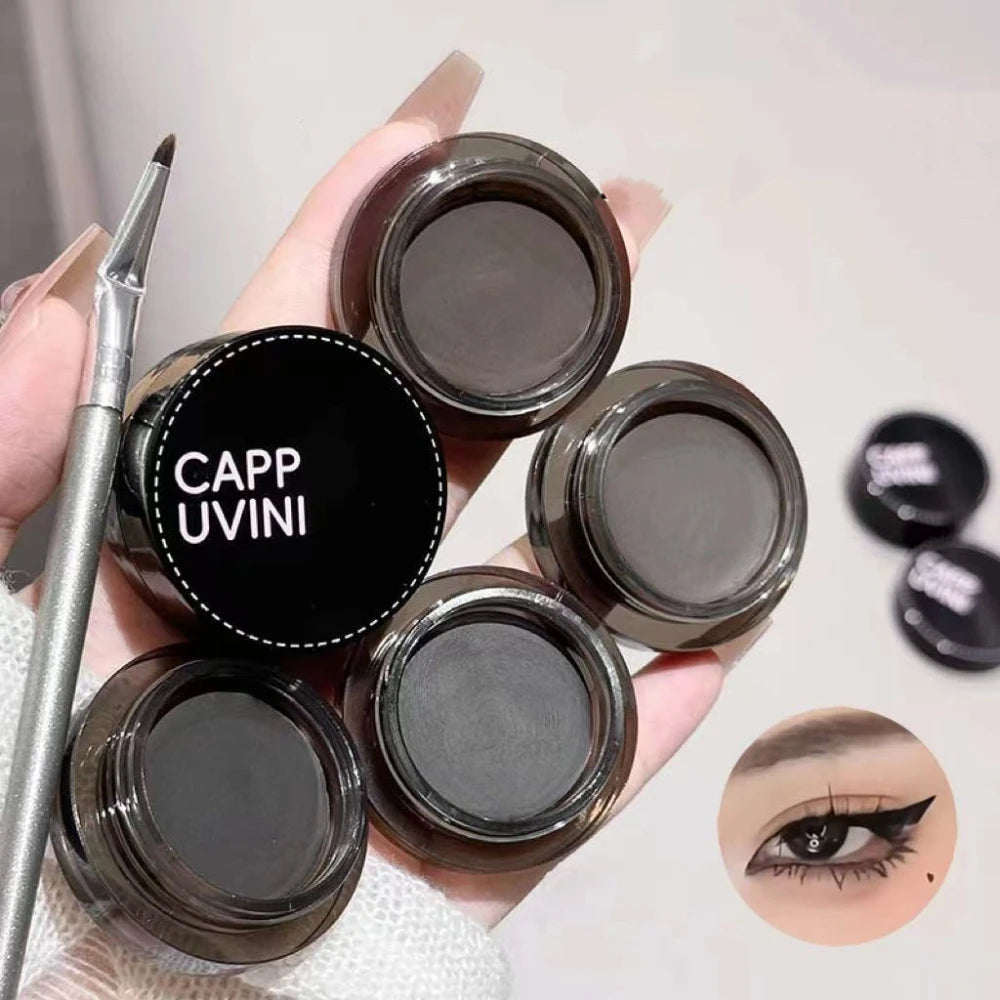 Waterproof Eyeliner Gel Cream with Brush | Long-Lasting Matte