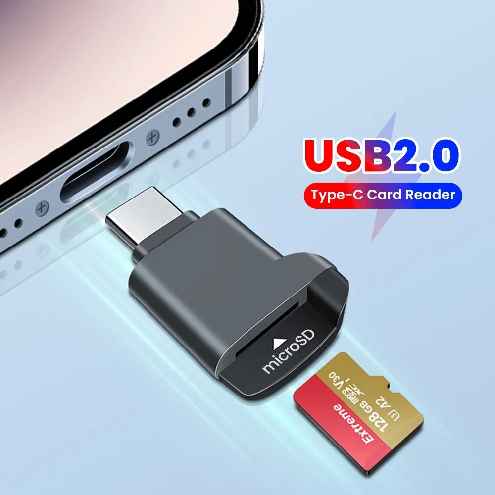 USB-C Mini TF Card Reader – Portable MicroSD for iPhone USB-C Card Reader PRIMED