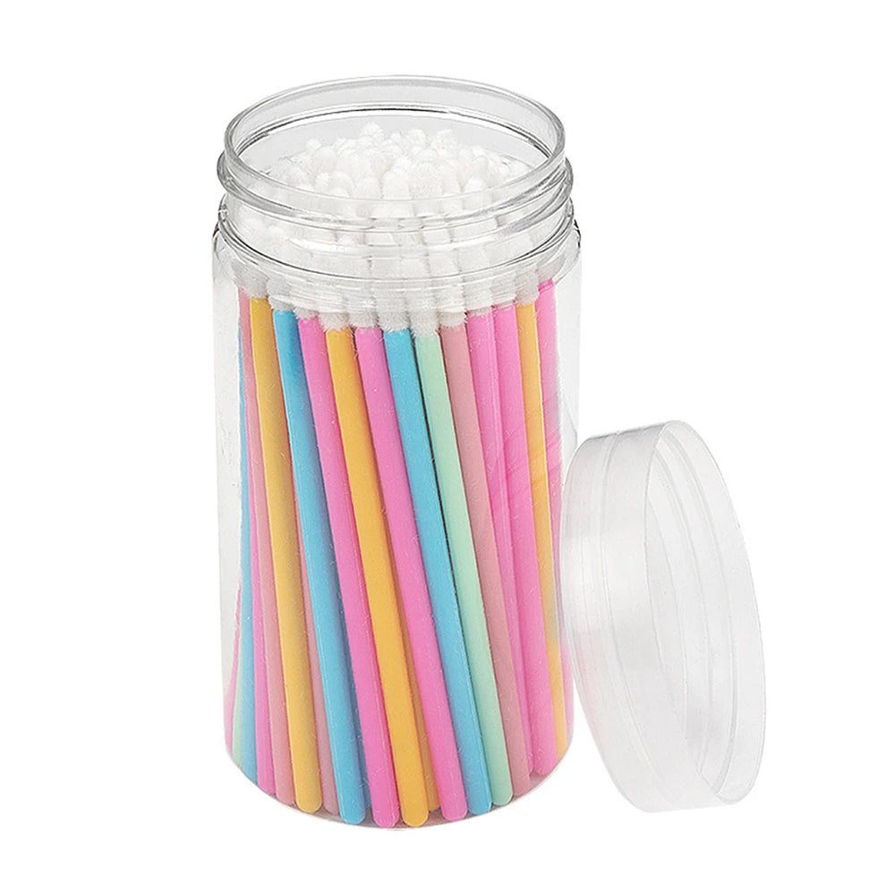 100 Pcs Disposable Lip Brushes & Mascara Wands | Crystal Tip