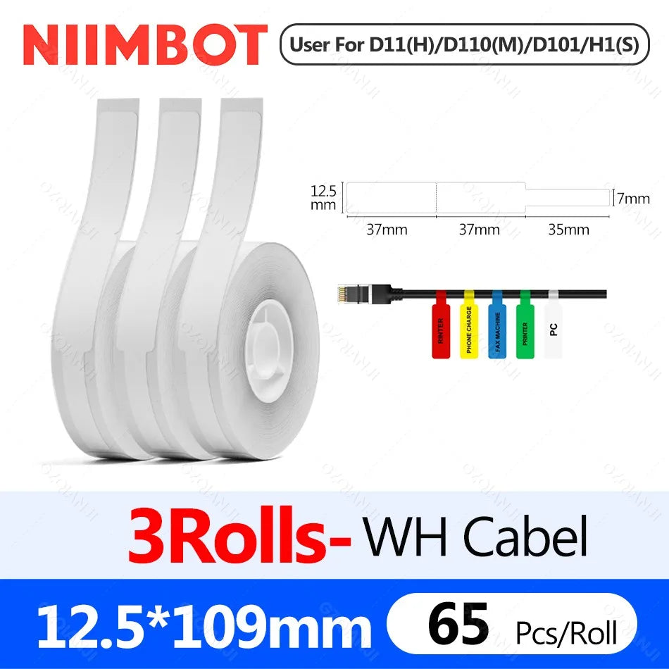 Niimbot D11H 300DPI Bluetooth Thermal Label Printer Portable Bluetooth Label Printer PRIMED Only 3WH Cabel