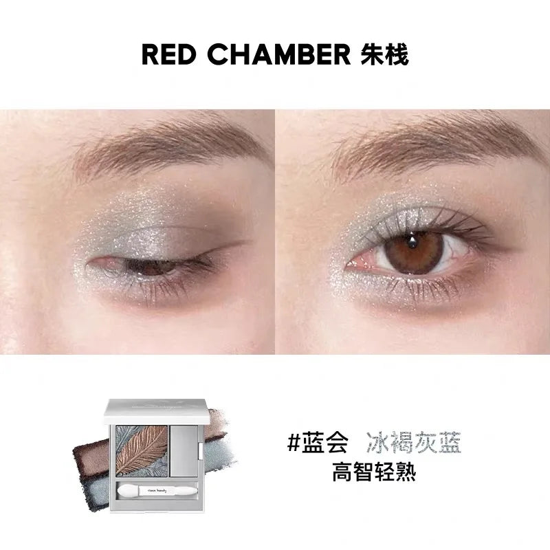 Shimmer & Matte Eyeshadow Palette – Nude Glitter Highlight + Brush
