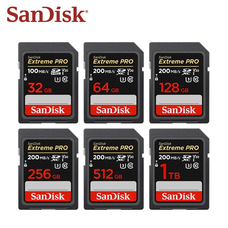 SanDisk Extreme PRO SD Card 200MB/s | 32GB–1TB UHS-I SDXC
