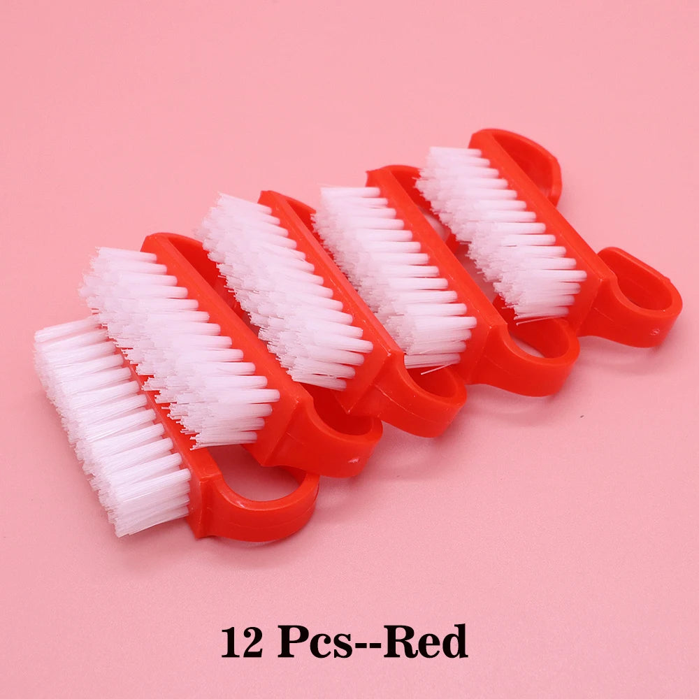 JEARLYU 12-Pack Nail Cleaning Brush Set – Salon Grade Manicure