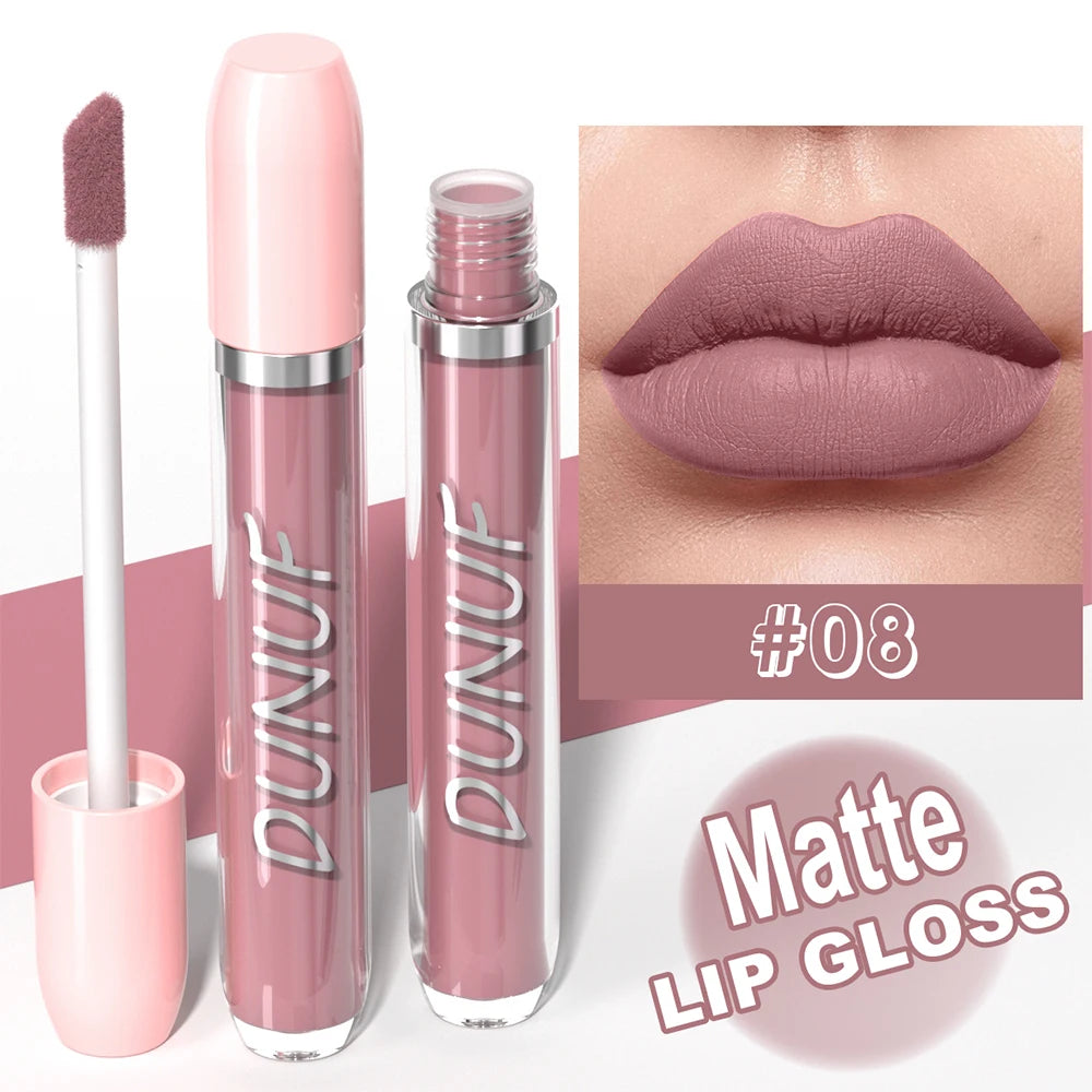 Velvet Matte Liquid Lip Gloss 25 Colors – Waterproof & Long-Lasting