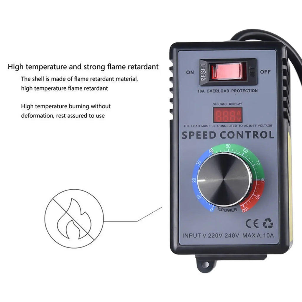 Stepless Speed Controller Switch AC 220V for Power Tools & Fans