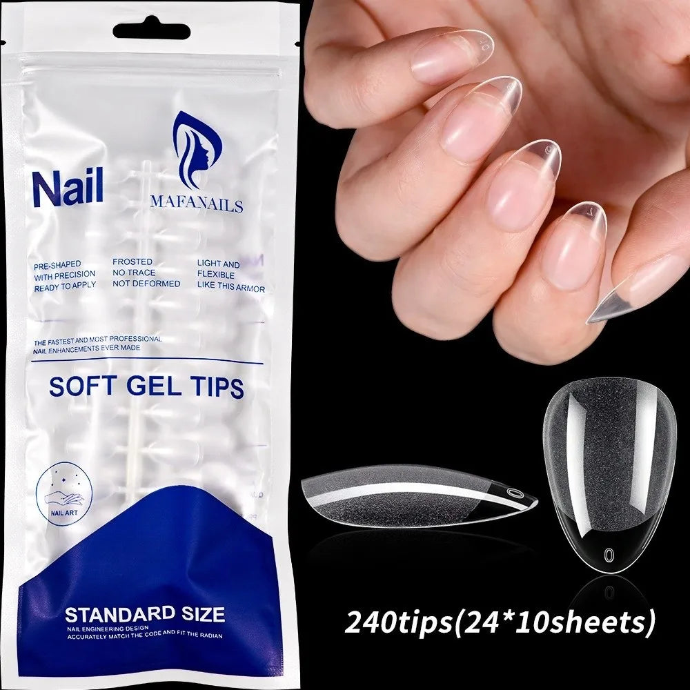 Half Matte Press On Nails Extra Short False Tips 120/240pcs