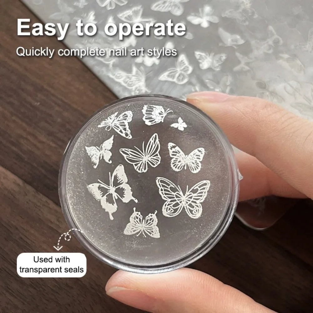 Nail Stamping Plates – Bowknot, Flower, Butterfly & Snowflake