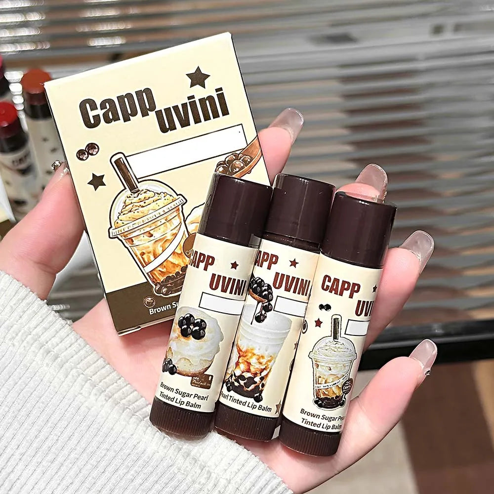 Cappuvini 3-Piece Moisturizing Lip Balm Set | Glossy & Plumping Lip Balm Set PRIMED