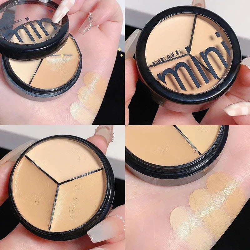 3-Color Full Coverage Concealer Palette – Hydrating & Brightening
