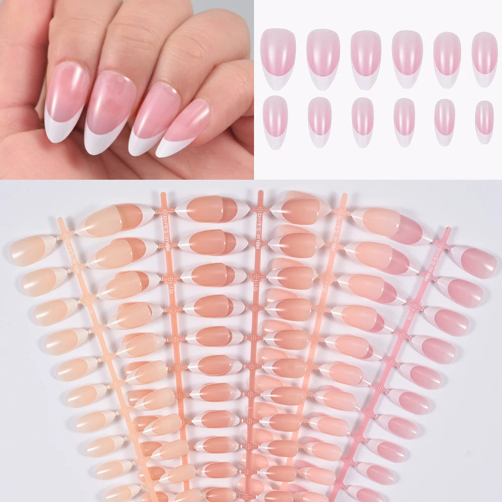 150pcs Almond French Press-On Nails | Full Cover False Nail Tips