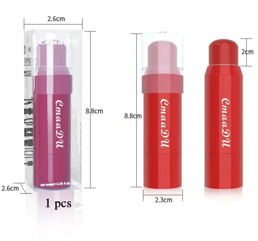 CmaaDu Tinted Blush & Lip Stick – Long-Lasting Moisturizing Blush & Lip Stick PRIMED