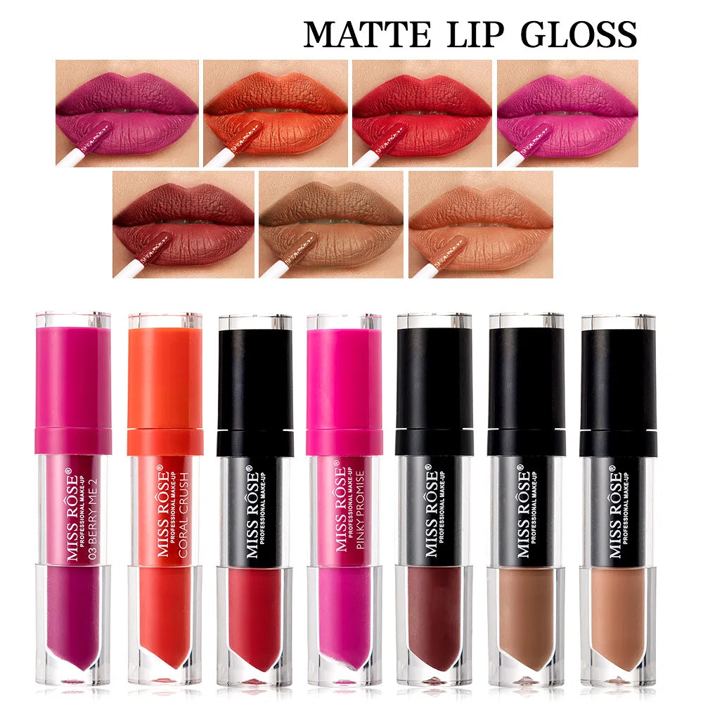 MISS ROSE Matte Liquid Lipstick – Waterproof Long-Lasting Lip Gloss Matte Liquid Lipstick PRIMED