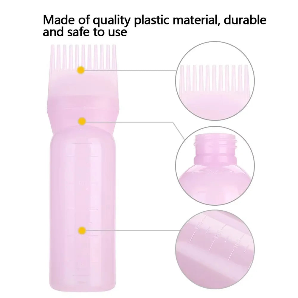 120ml Hair Dye Applicator Comb Bottle | Salon Coloring Tool Hair Dye Applicator PRIMED