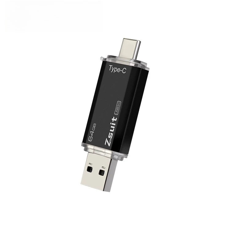 Z-SUIT 2-in-1 USB Type-C & USB 3.0 Metal Flash Drive 128GB