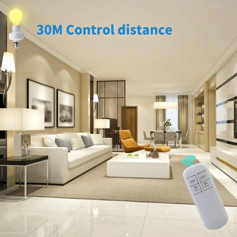 E27 Smart Lamp Socket – Timer Switch & Wireless Remote Smart Lamp Socket PRIMED