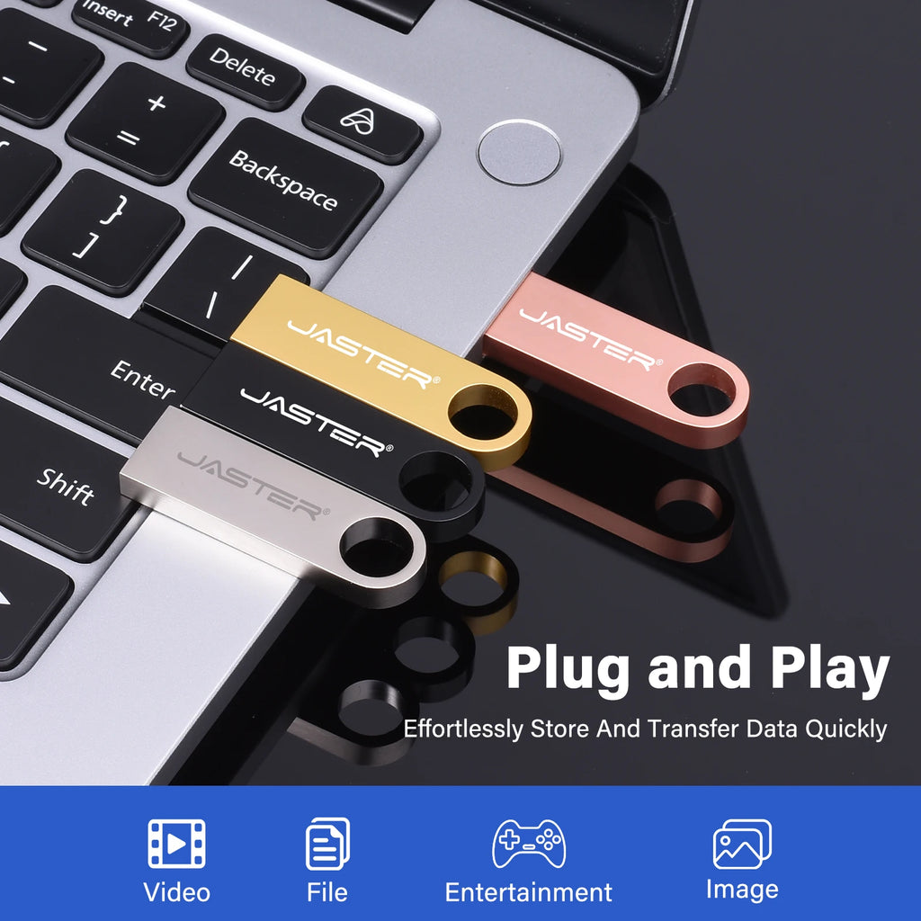JASTER Mini Metal USB Flash Drive 8GB–128GB | Custom Logo USB Flash Drive PRIMED
