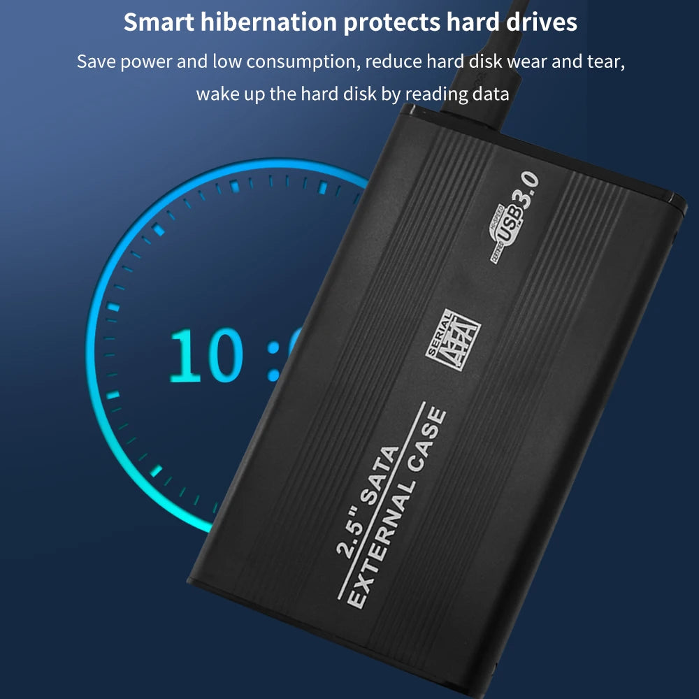 TISHRIC 2.5" HDD SSD Enclosure – SATA to USB 3.0 Adapter Case HDD SSD Enclosure PRIMED