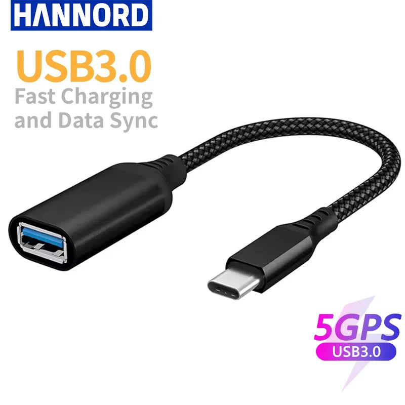 USB-C to USB 3.0 OTG Adapter Cable – Male to Female, 0.2m USB-C OTG Adapter PRIMED