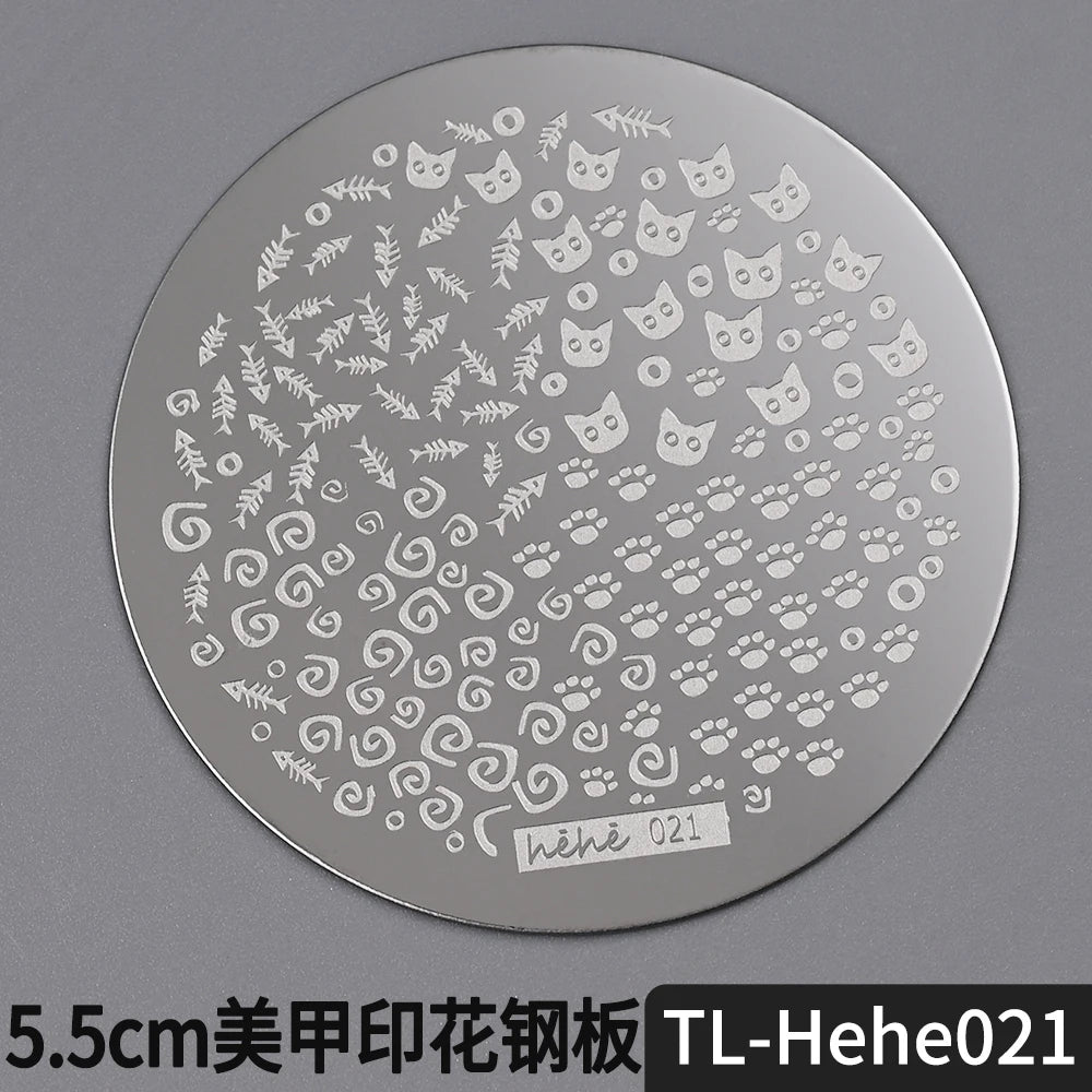Nail Stamping Plate 5.5cm – Butterfly Flower Lace Stencil
