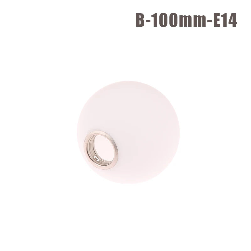 White Glass Lamp Shade Globe – E14/E27 Bulb Fitter Replacement