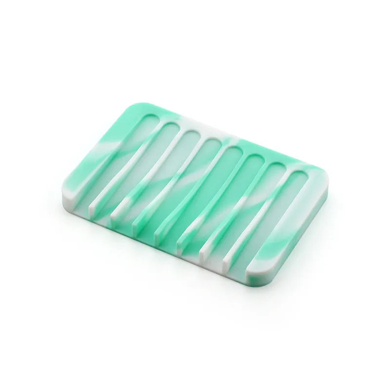 Silicone Sponge & Soap Holder – Self-Draining Waterfall Dish